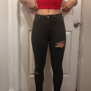 Hollister black ultra high rise jean legging